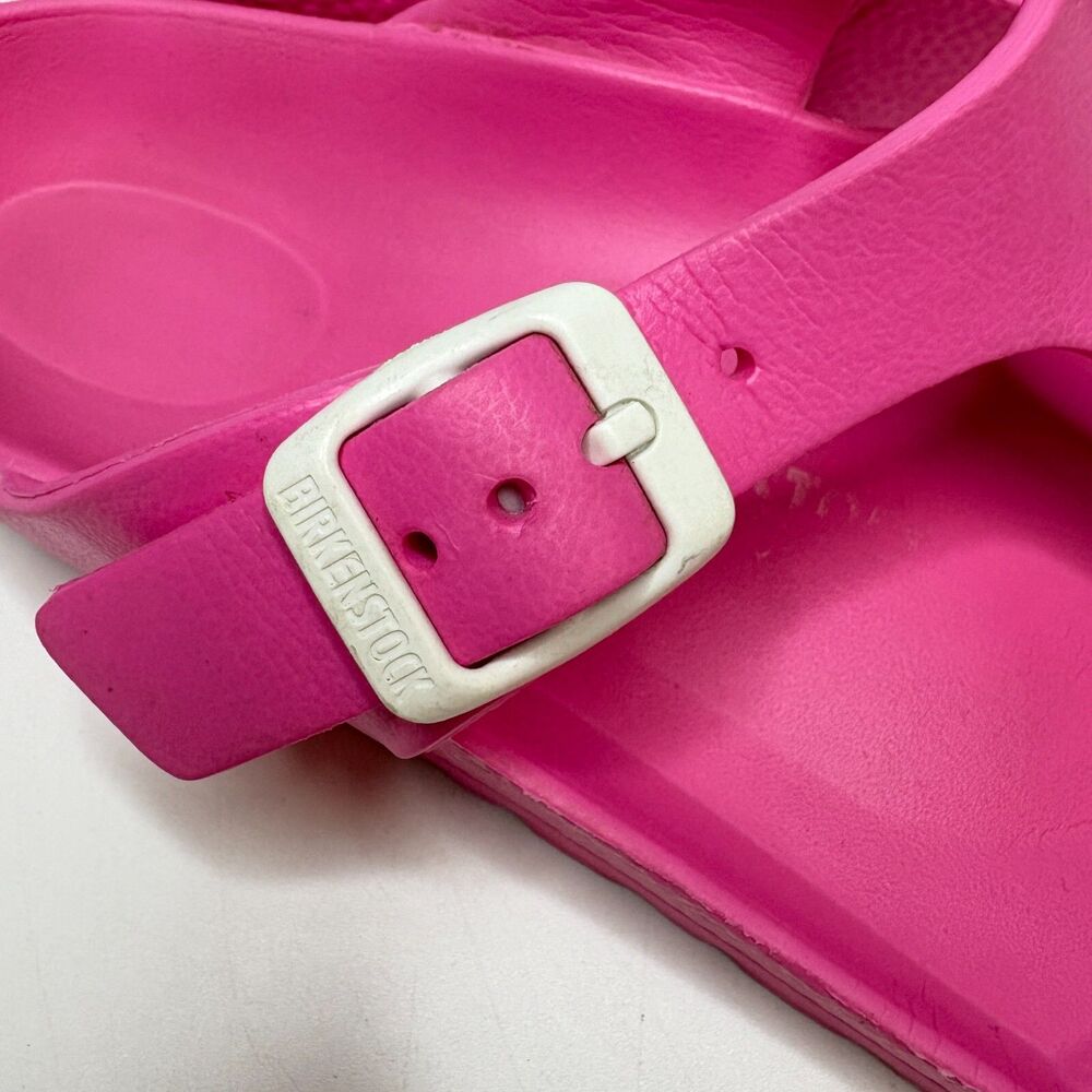 BIRKENSTOCK Gizeh Pink White Eva Sandals Summer Beach Womens Sz Eu 38/US 7-7.5 - Picture 6 of 8